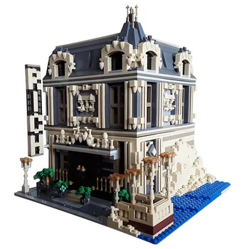 

3802Pcs MOC Modern Street View Building Architecture Bricks Model Small Particle Stem Toy For Children Kid Educational Toys Gift
