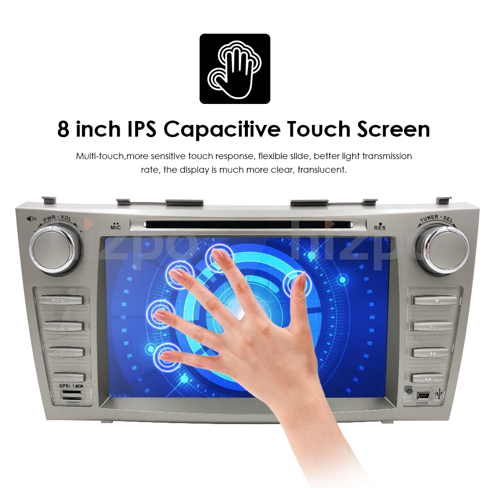 Discount 2 din 2G+16G 4Core/Android 9.0 HD Stereo IPS TouchScreen Car Autoaudio for Toyota Camry/Aurion 2007-2011 Car Multimedia Player 15