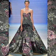 Цветочный и Пейсли дизайн Шелковая сгоревшая шелковая ткань смешанная ткань, SBO070