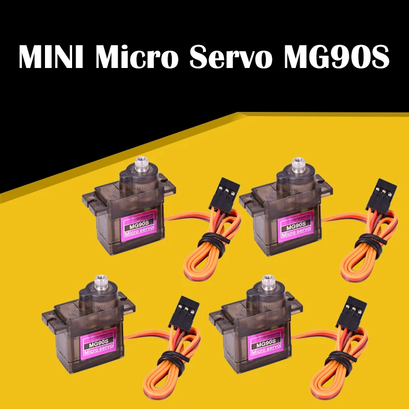 New Arrival 4pcs/lot MG90S Metal Gear Digital 9g Servo For RC Helicopter Airplane Boat Car RC Robot