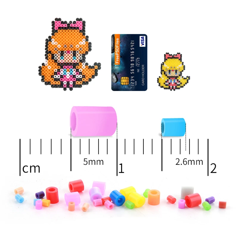 MageCrux 24 Colors 5Mm Hama Beads Toy Fuse Bead For Kids Diy Handmaking 3D  Toys 
