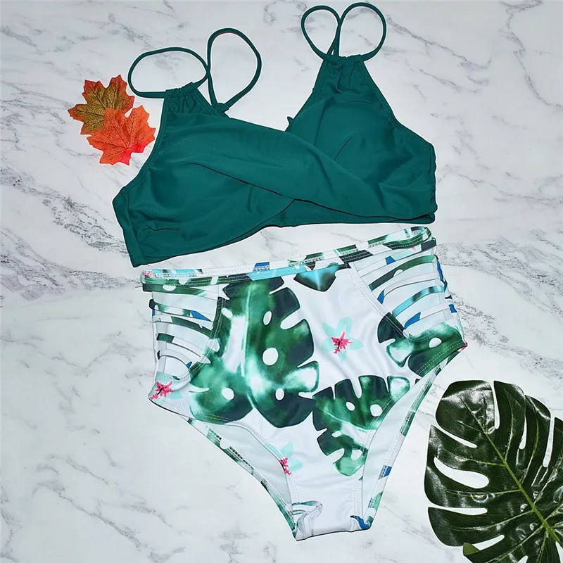High Waist Bikini 2020 Print Biquini Feminino Female Swimming Suit for Women 2 Two Piece Bikinis Set Twist Bandeau Swim Wear XL High Waist Bikini 2020 Print Biquini Feminino Female Swimming Suit for Women 2 Two Piece Bikinis Set Twist Bandeau Swim Wear XL