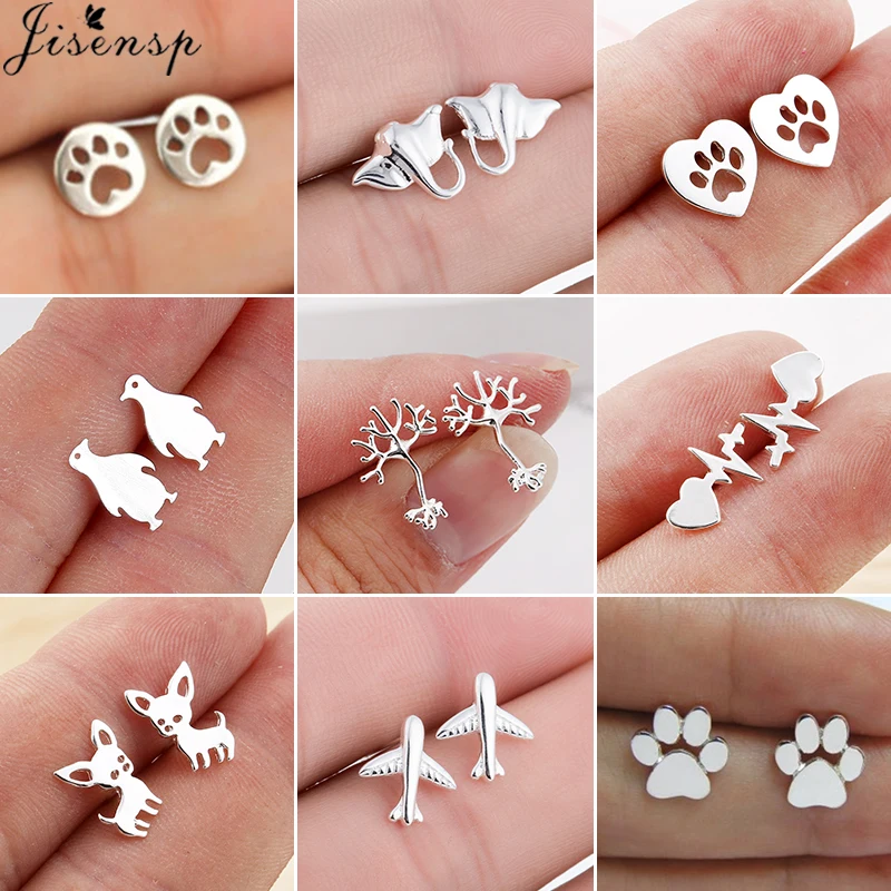 Trendy Jewelry Cute Animal Stud Earrings For Women Kids Fashion Metal