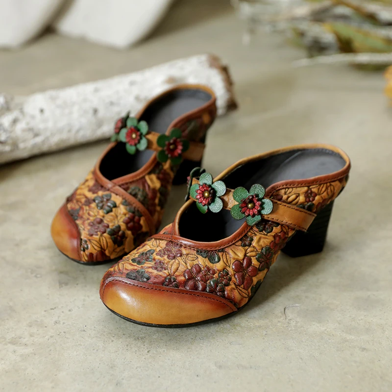 Женские туфли ручной работы Tayunxing из натуральной воловьей кожи лето-весна без
