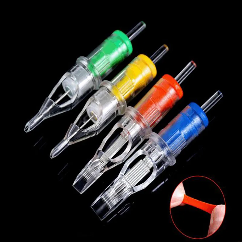 

20pcs 0.3MM Coloring Disposable Tattoo Needles High Elastic Rubber Semi Permanent Makeup Cartridge Needles Tattoos Supplies New