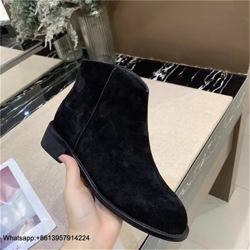 

Shoes Ladies Women Boots Ins Nubuck Botines Mujer 2019 Med Heel Female Shoes Round Toe Chaussures Femme Zipper Scarpe Donna