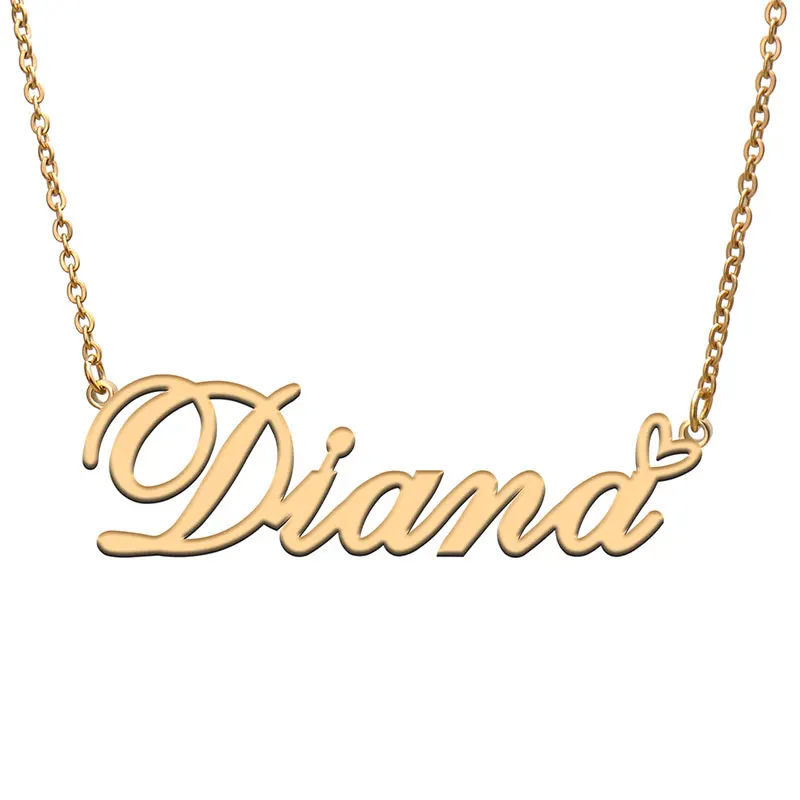 Silver Nameplate Pendant Femme Mother 
