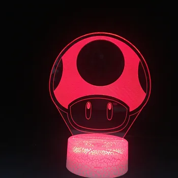 

Game Super Mario 1 Up Mushroom Kids Led Nightlight for Child Bedroom Decorative 3d Lamp Battery Powered Cool Baby Night light