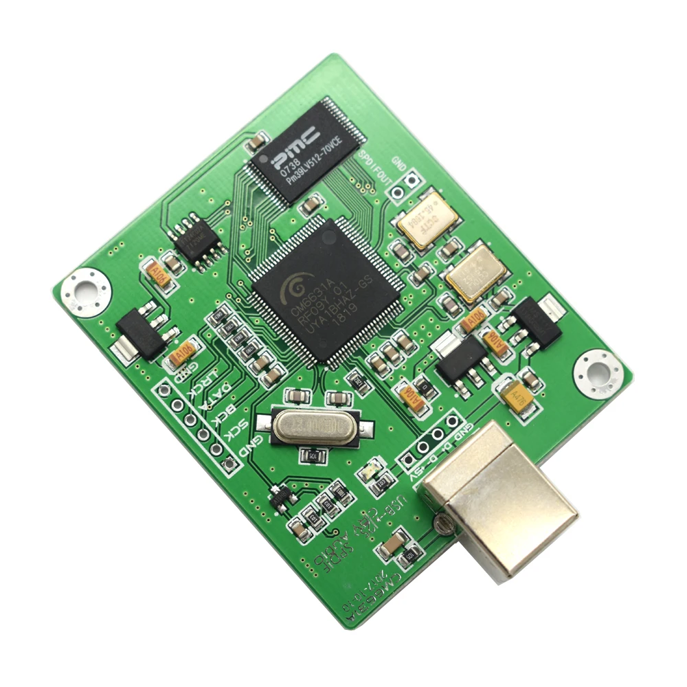 Модуль цифрового интерфейса Lusya CM6631A плата DAC USB к выходу IIS SPDIF 24 битная 192K F3