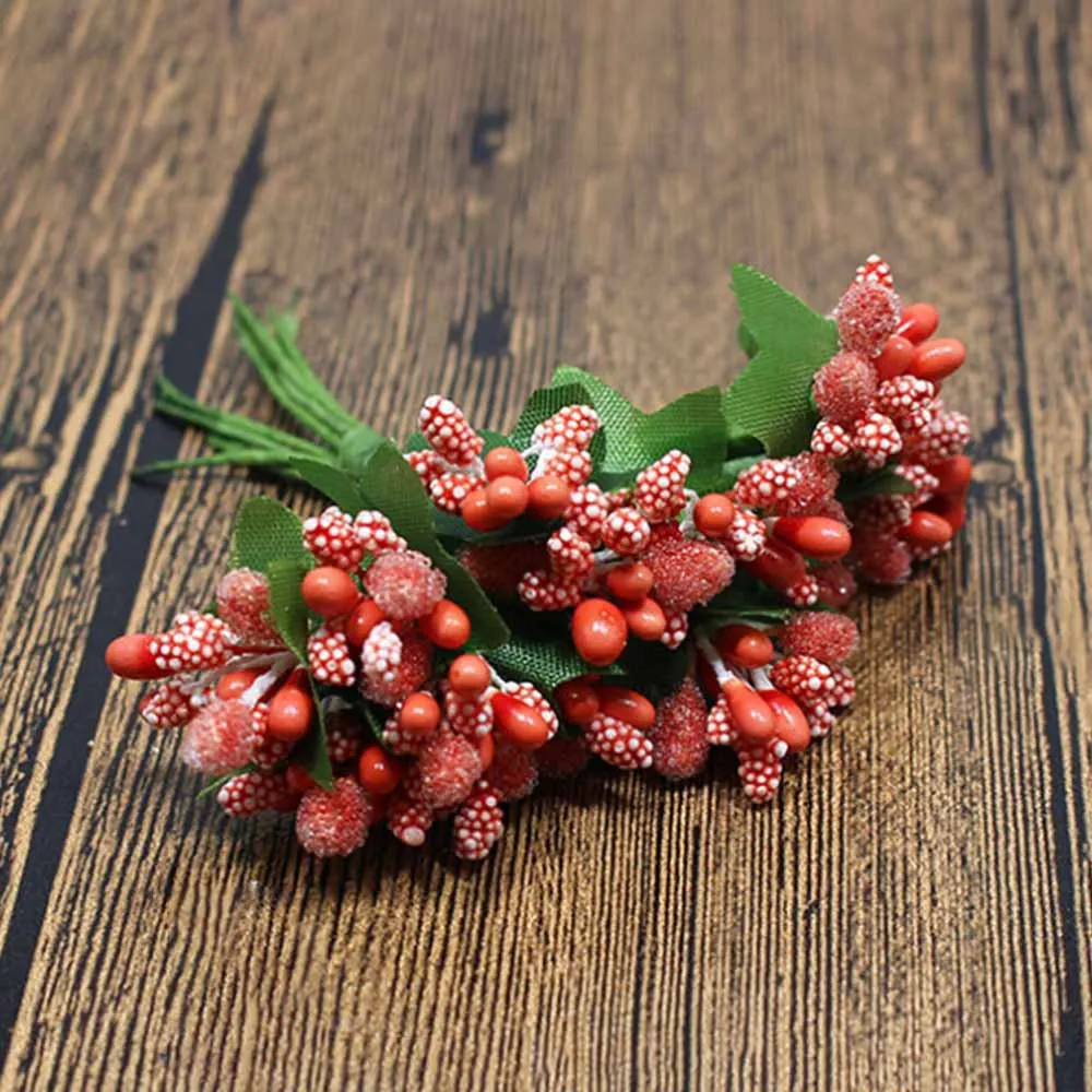 144 шт./упак. DIY Искусственные ягоды цветы искусственные цветы букет для Свадебная вечеринка украшения домашнего декора