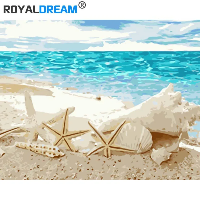 beikehaixing ROYALDREAM Рождество ЕВА сцена DIY Краска ing по комплекты номеров картина по номерам современные стены искусство картина подарок - Цвет: beikehaixing