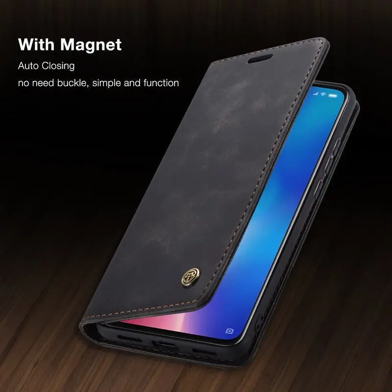 Чехол книжка для Xiaomi Mi9 Mi 9 винтажный кожаный чехол бумажник Высококачественная