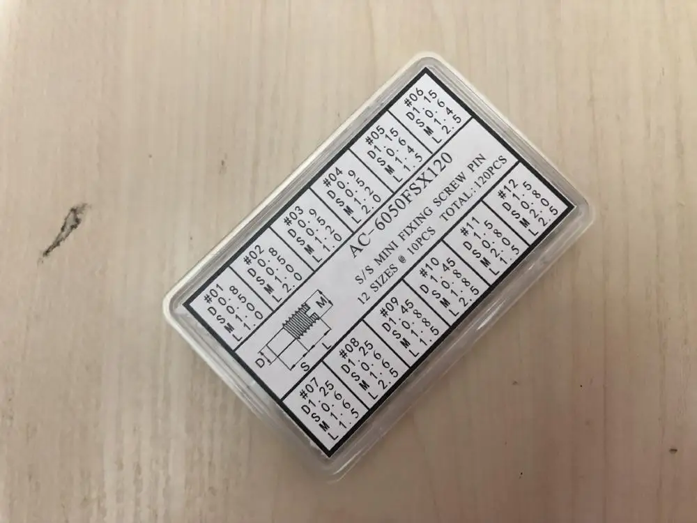 

120PCs Stainless Steel Mini Screw Pins for Watch Repair