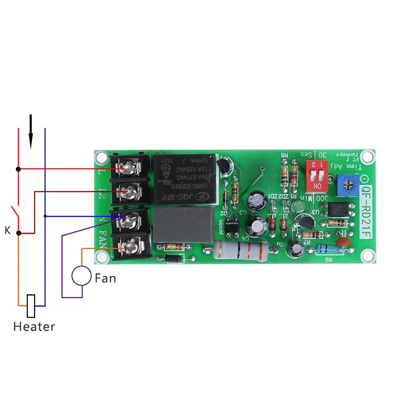 Регулируемый релейный модуль управления таймером, переменный ток 100-220 В, переключатель задержки выключения для вытяжного вентилятора, и Прямая поставка