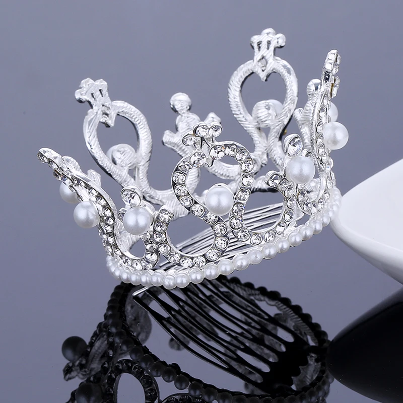TDQUEEN, круглые свадебные диадемы и короны, покрытые серебром и золотом, свадебные аксессуары для волос для женщин