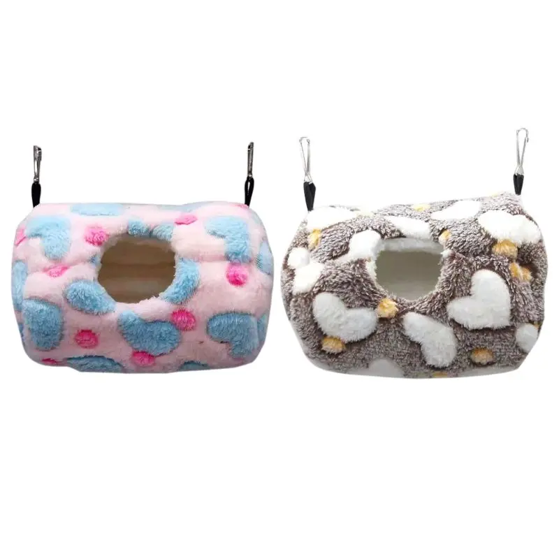 Parrot Nest Bed Winter Plush Warm Hanging Cave Cage Hammock House for Hamster