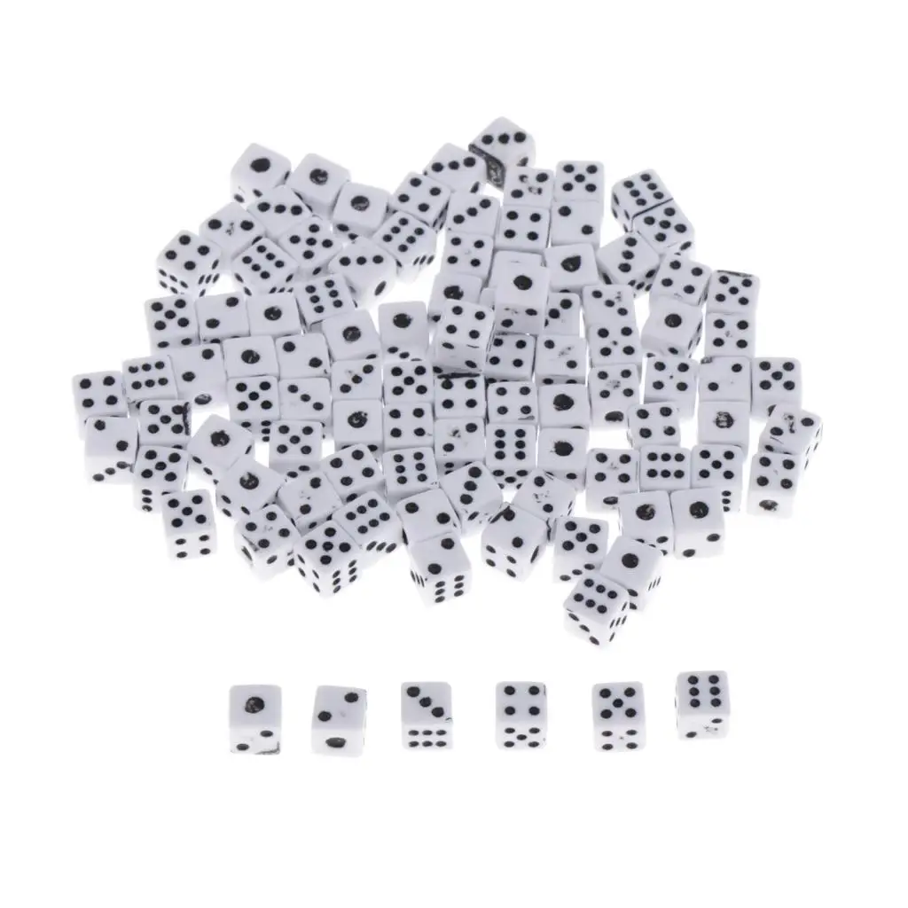 100 Pieces Of 5 Mm Six Sides D6 Dies Dies For Dungeons And Dragon Game