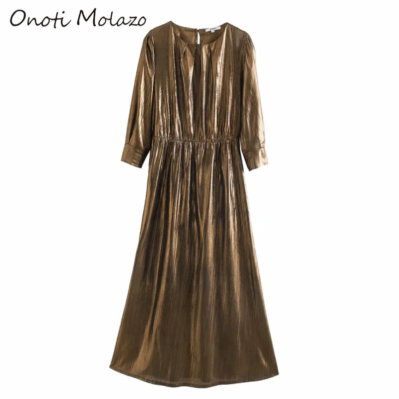 Onoti Molazo, повседневное длинное платье, женское, одноцветное, Vestidos, модное, элегантное, для девушек, макси, платья, шикарное, для женщин, весна-лето, Новинка