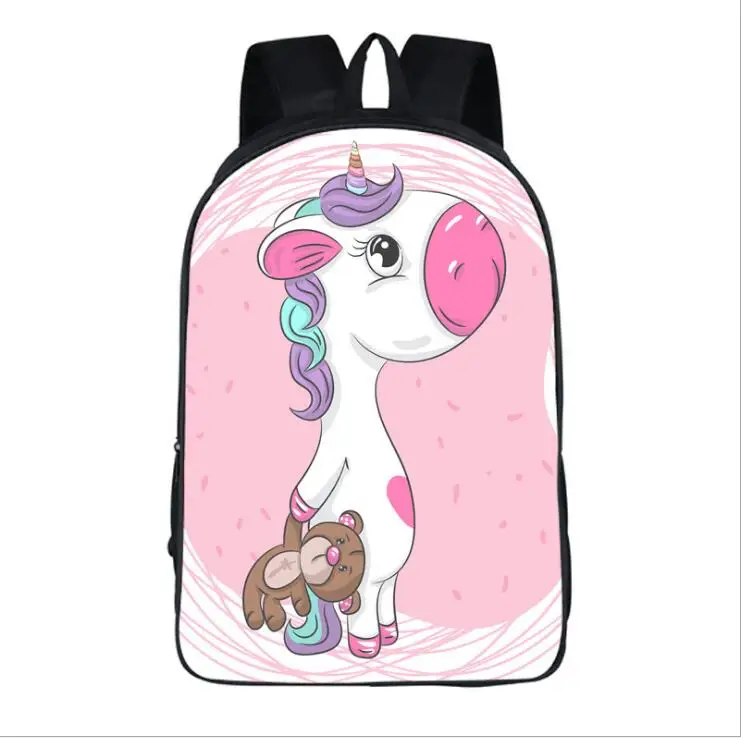 2 Mochila Funny Unicorn Backpack Women Backpack School Bag for Teenage Girls Boys Waterproof Backpack Fashion Travel Shoulder Bag - Цвет: 2