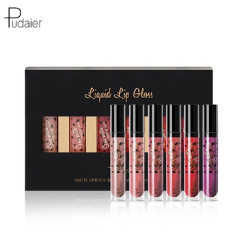 

Pudaier Semi Matte Lipstick Long Lasting for Lip Makeup 12 Colors Liquid Lipstick Set Professional Waterproof Tint Lip Cosmetics