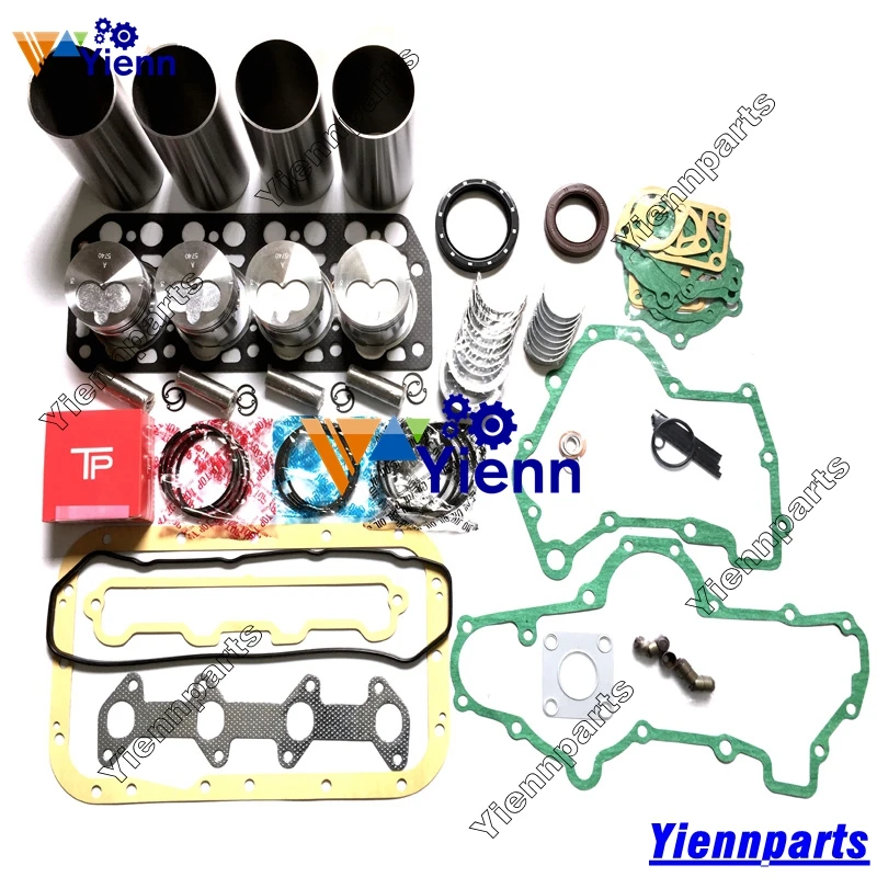 

For Mitsubishi K4E Overhaul Rebuild Kit Piston Ring Gasket Bearing Set Hanix N260 N350-2 Excavators K4E-DI Diesel Engine Parts