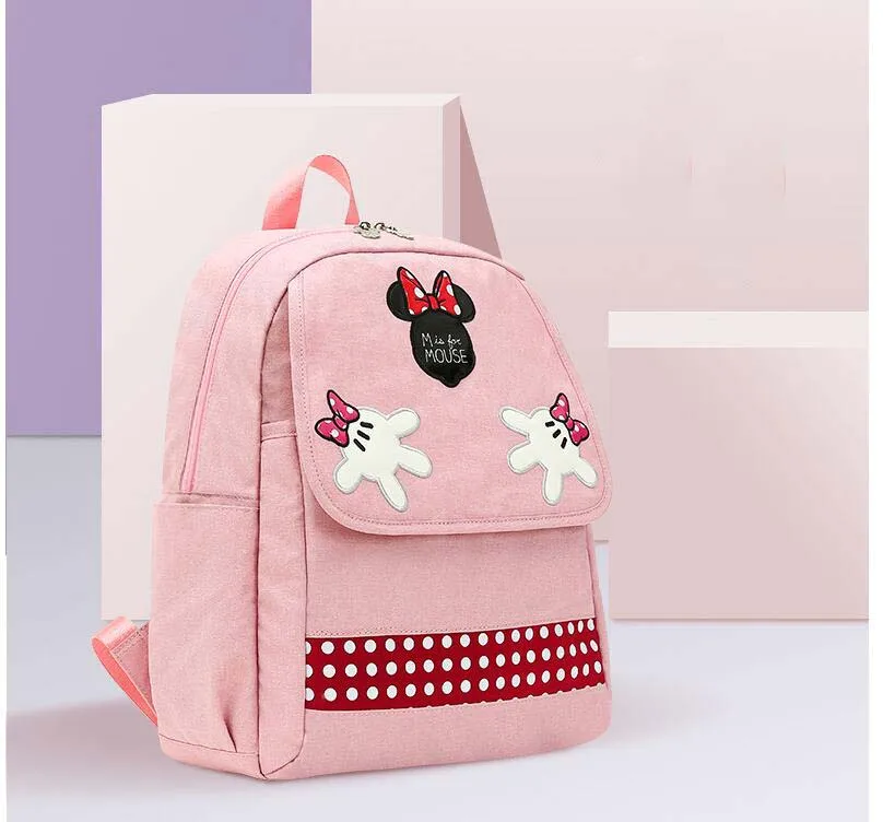 pink Сумка через плечо disney, сумка для ухода за ребенком, многофункциональная Большая вместительная сумка для мам, Сумка с usb-подогревом, модная сумка для детских подгузников Ba - Color: pink