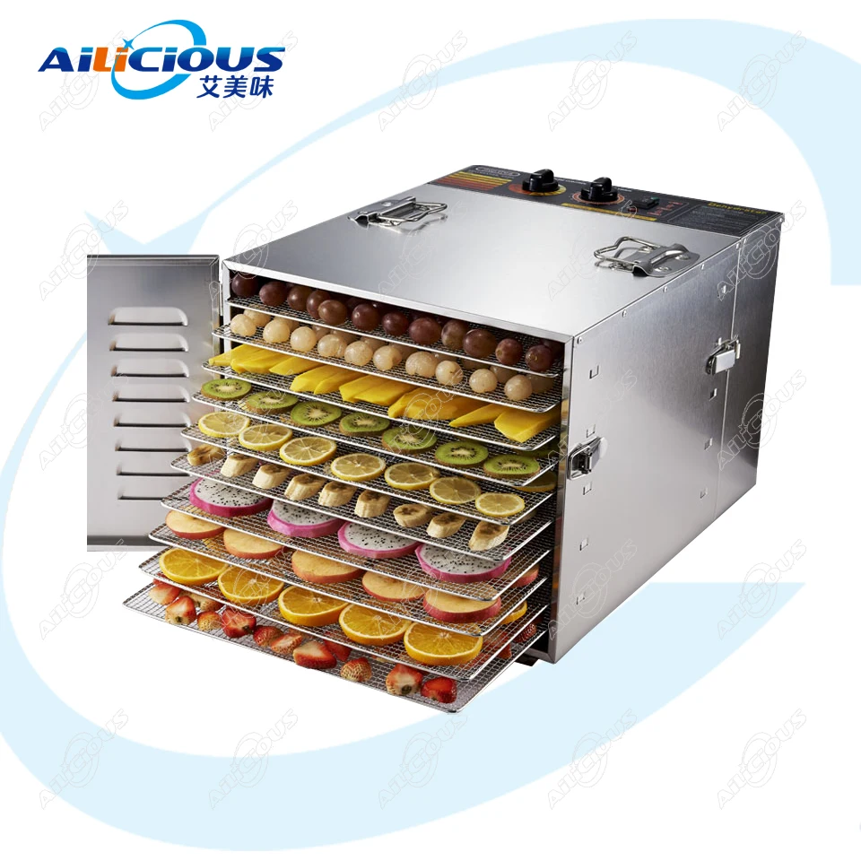 

ST01 Home Commercial Food Dehydrator Fruit Vegetable Herb Meat Drying Machine Snacks Food Dryer Fruit dehydrator with 10 trays