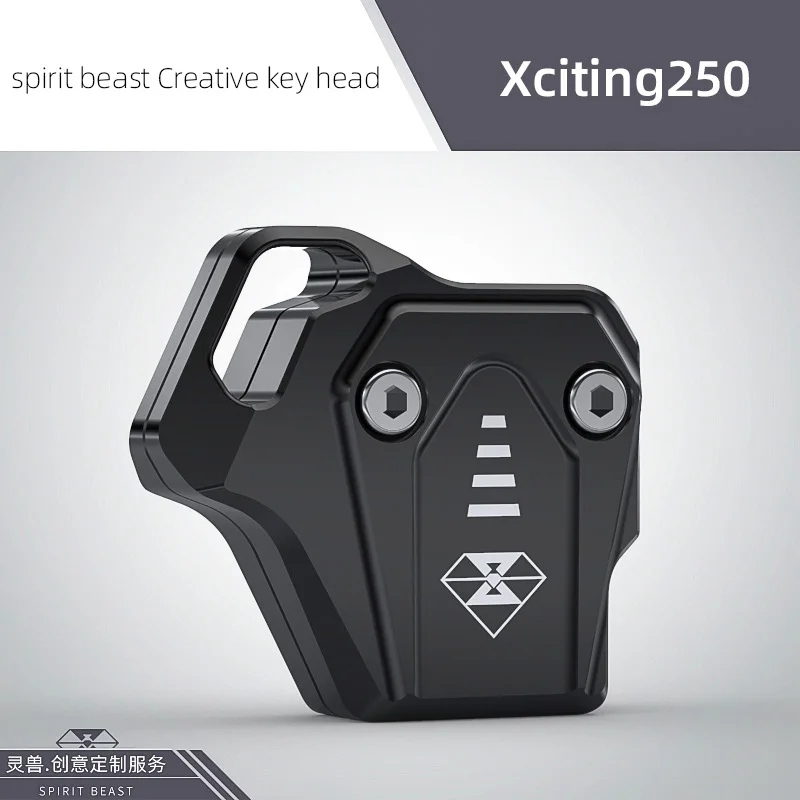 XCITING 250 ключ головка модифицированный мотоциклетный замок крышка декоративная крышка аксессуары spirit beast декоративная оболочка для ключей - Цвет: black d2