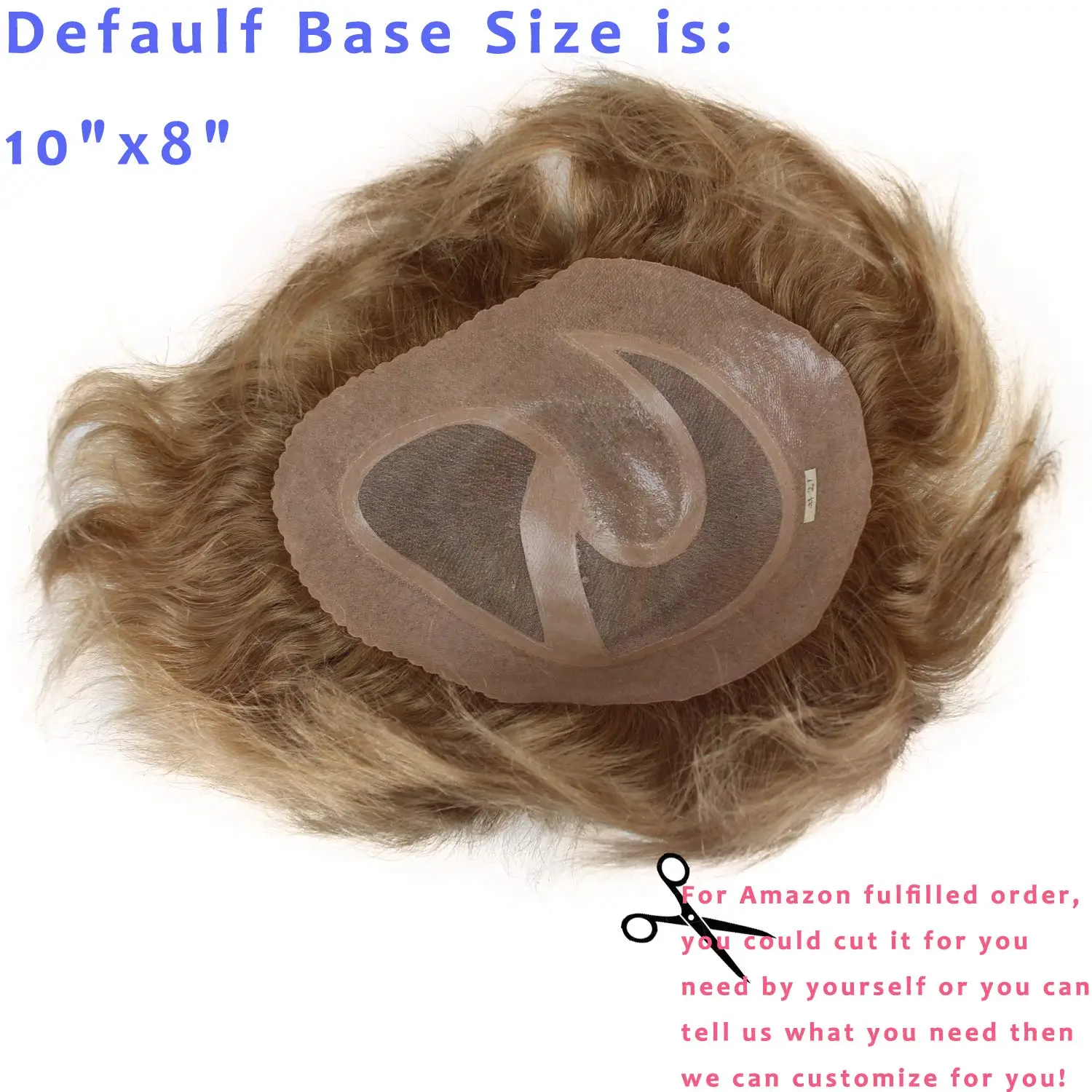 Men's Toupee 10x8 European Human Hair Swiss Mono Lace Thin Skin Hairpiece Hair Replacement System for Men Toupee #21 Ash Blonde