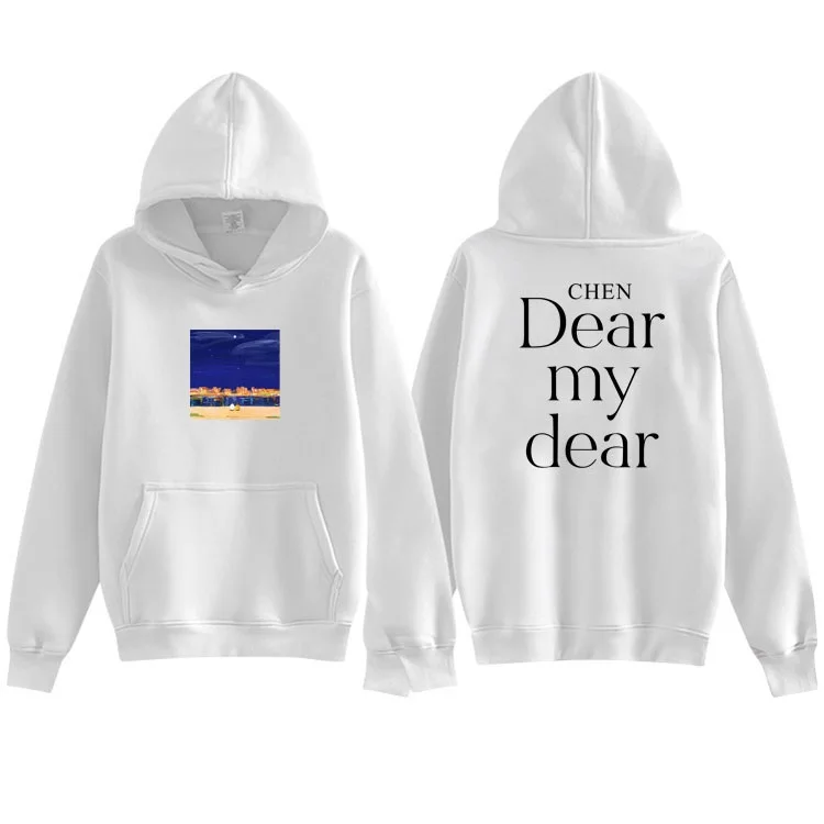 Новое поступление exo chen dear my dear album такой же пуловер с рисунком толстовки KPOP унисекс флисовая Свободная Толстовка 4 цвета