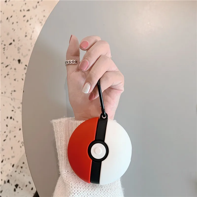 Милый чехол с 3D рисунком pokebball для AirPods 3, зарядный силиконовый наушник, гарнитура, аксессуары для AirPods, защитный чехол