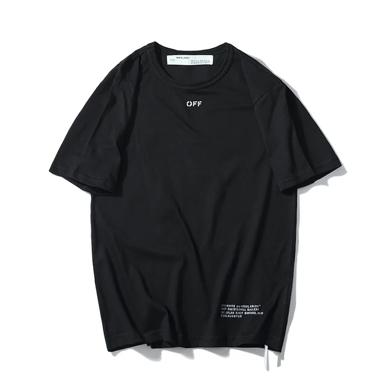 OFF-WHITE OW Kuala Lumpur, светоотражающая футболка с коротким рукавом, уличная хлопковая свободная футболка большого размера