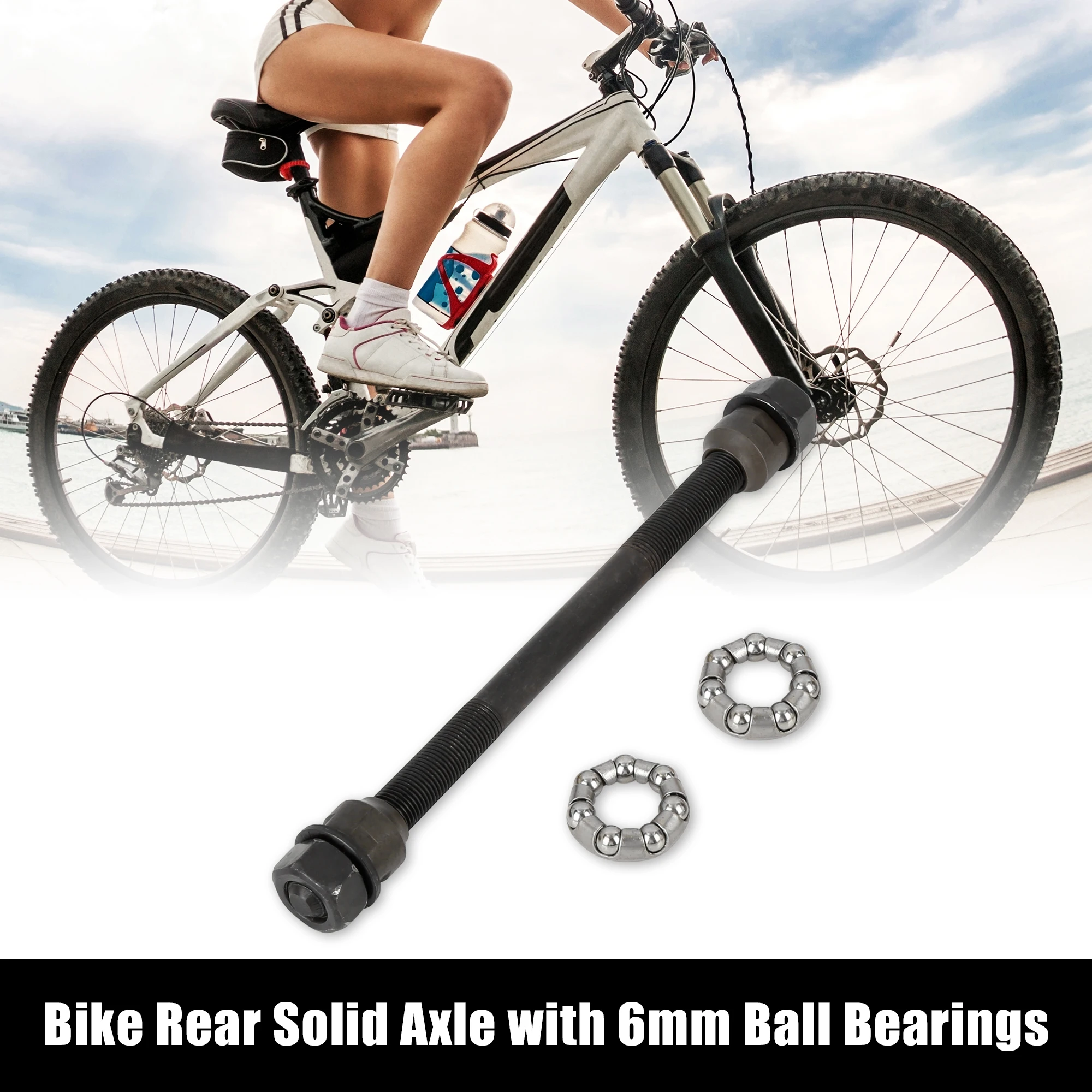 Rear Solid Axle Bicycle Quick Release 1 Set 9.5mm Bike Rear Axle