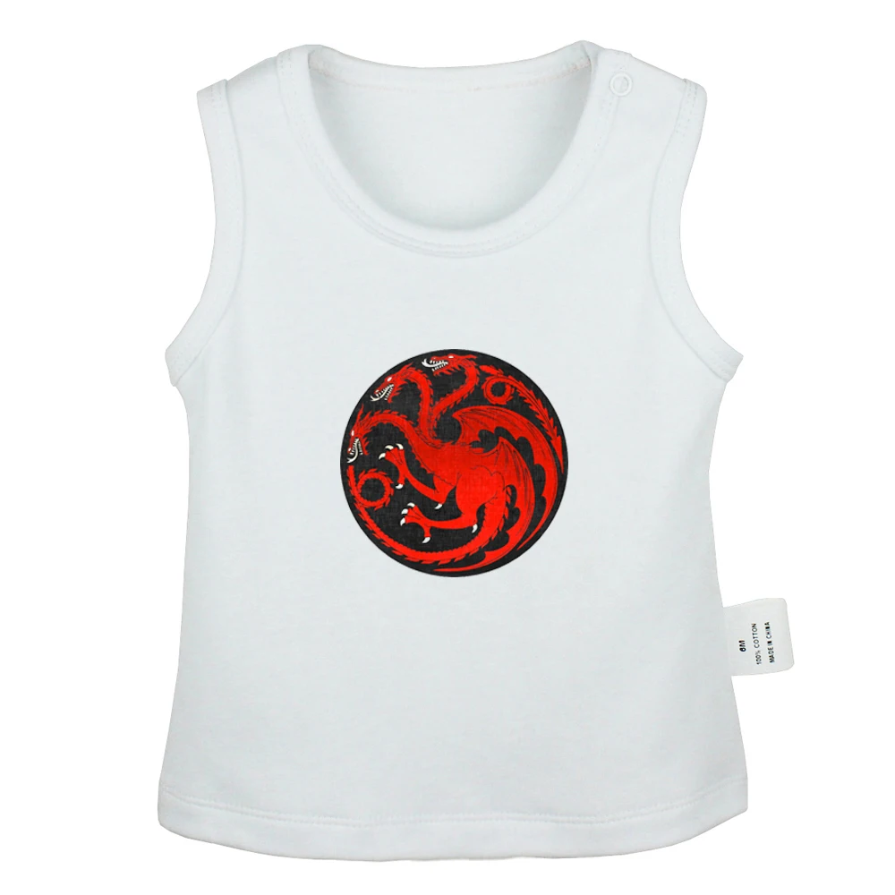 Game of Thrones House Targaryen of King's Landing Fire and Blood Newborn Baby Tank Tops Toddler Vest Sleeveless Infant Clothes
