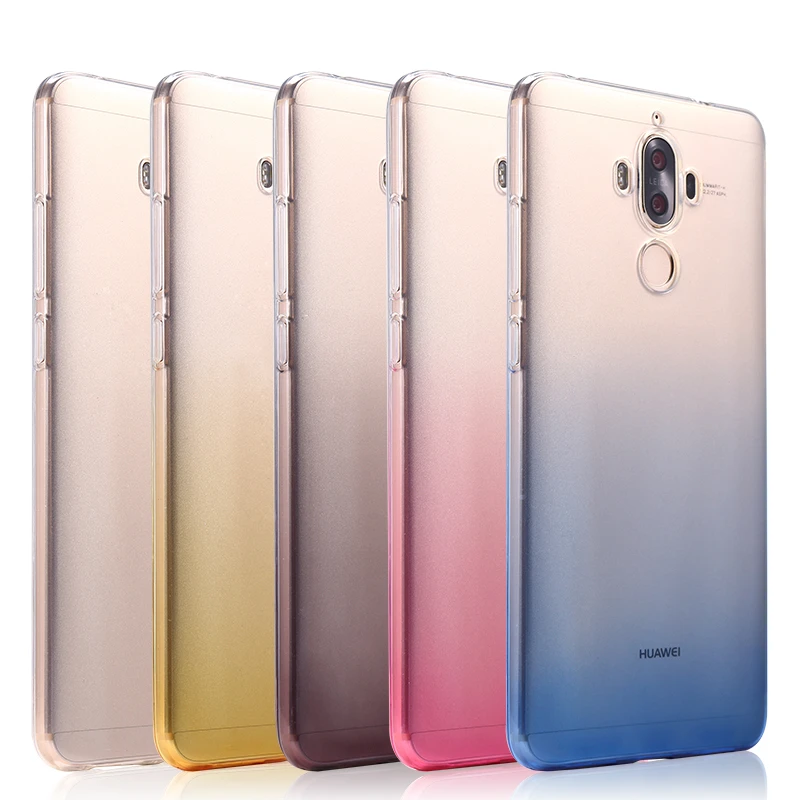 Градиентный Прозрачный чехол для телефона huawei mate 9 10 20 Pro Lite ультратонкий прозрачный мягкий чехол из ТПУ для huawei mate 8 mate 9 5,9 дюйма