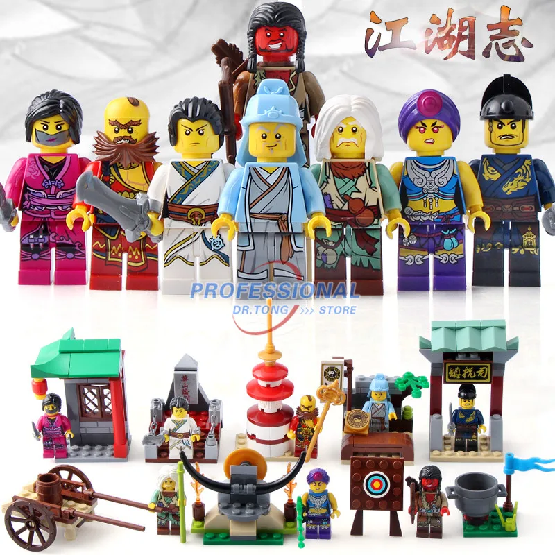 

10pcs super Heroes Enlighten One of China Romance the Three Kingdoms Figures Building Blocks Bricks Toys For Children 1504