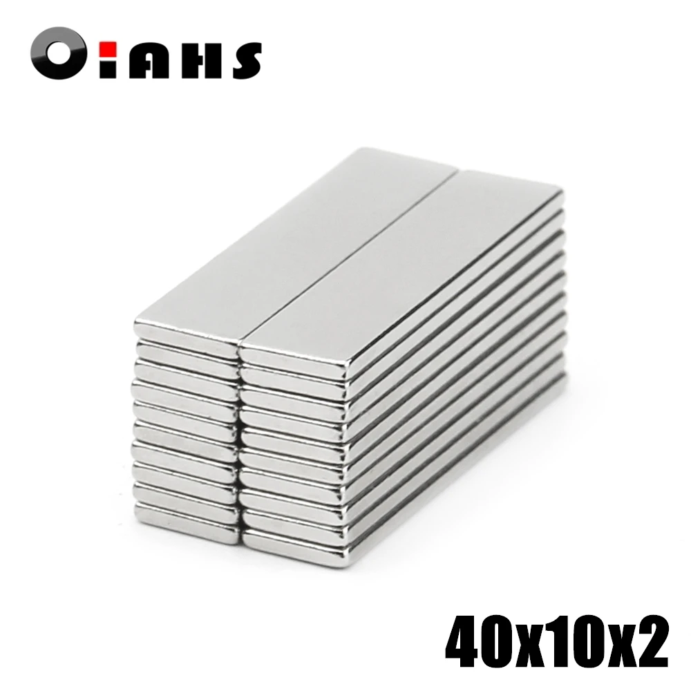 5 шт. F40x10x2mm супер мощный сильный редкоземельный Блок Неодимовый магнит N35 Магниты