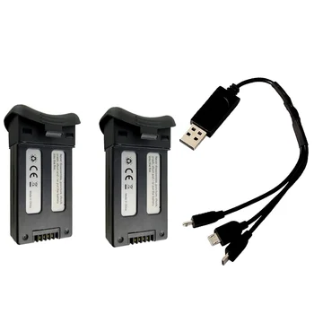

3.7V 1000mAh Lipo Battery + Charger for SJRC S20W T25 Four-axis Quadcopter Spare Parts RC Camera Drone Rechargeable Battery 3.7v