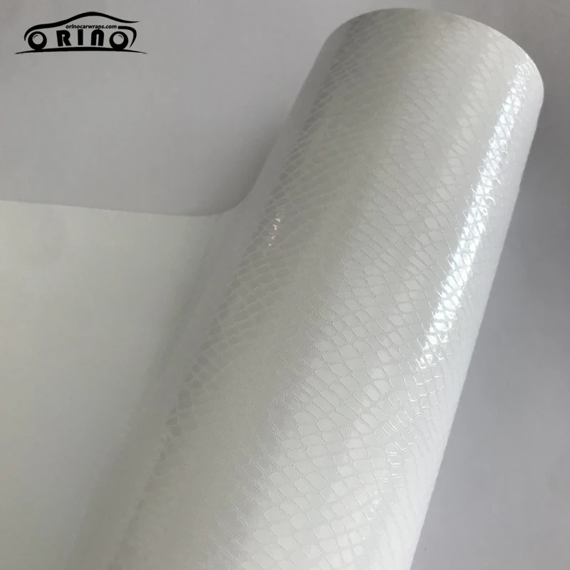 White Snake Skin Vinyl Wrap Sticker-3