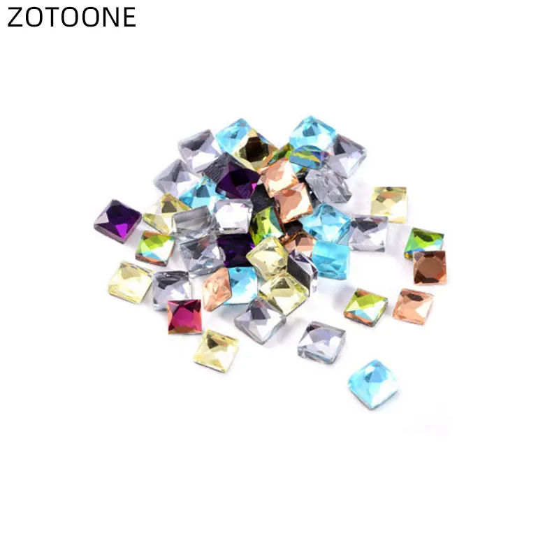 Mix color ZOTOONE Hotfix Стразы для одежды DMC 6 мм DIY Кристалл страз аппликация Flatback Стразы наклейки украшения Дизайн ногтей G - Цвет: Mix color