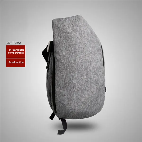 light gray Новинка оксфордская одежда унисекс рюкзаки в форме ведра на молнии маленькие сумки для мобильного телефона модные уличные туристические рюкзаки 8 цветов 46x30x8,5 - Цвет: light gray