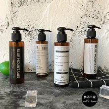 Шикарный дозатор для шампуня, мыла, флакон, минималистичный, скандинавский Ins, пластиковый, коричневый, для путешествий, портативная бутылка для хранения жидкого пресса 150 мл