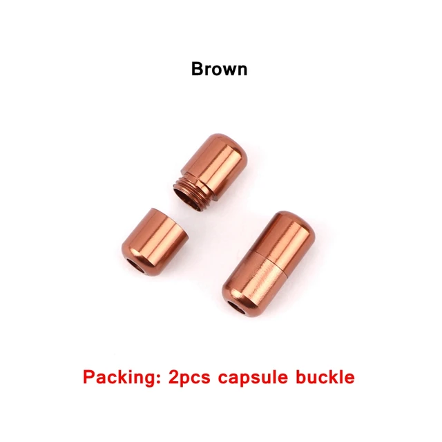 2pcs /1 set Metal Shoelaces lock Accessories No Tie Shoelaces Metal Lace Lock DIY Sneaker Kits Silver Gold Metal lace buckle Brown