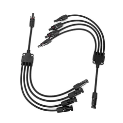 1Pair 30A/1000V Y Branch Solar Panel Connector(MMMMF+FFFFM) IP67 Waterproof Coupler Combiner , For Photovoltaic Cable Connectors