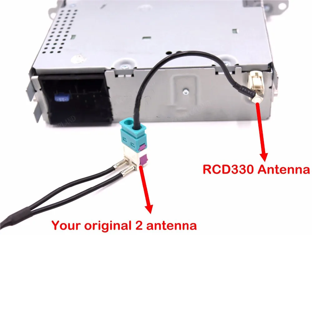 Автомобильный радиоприемник RCN210 RCD330 RCD330G RCD330 Plus FAKRA антенный адаптер Радио 2 до 1 MFD 187A 187B для VolksWagen
