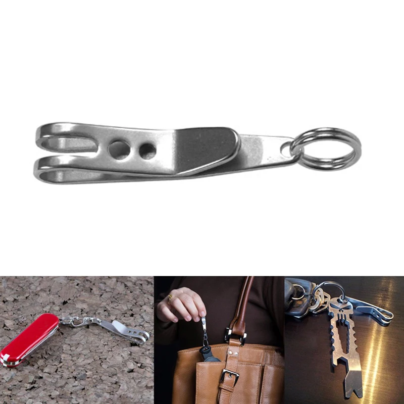 

Long Carabiner Stainless Steel Tactical Multi Function Multi Tool Belt Locking Carabiners Climbing EDC Keychain Key Ring