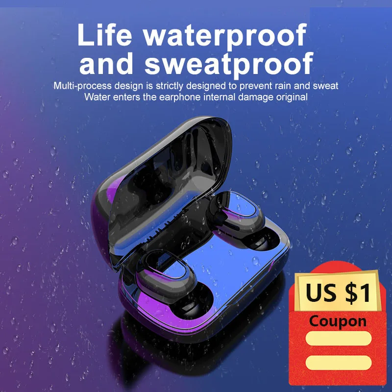 Наушники Bluetooth 5 0 наушники-вкладыши L21 беспроводная гарнитура Handsfree игровые