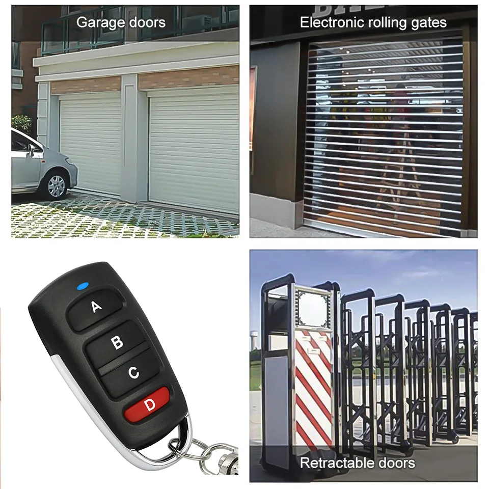 ABCD Wireless RF Remote Control433 MHz Electric Gate Garage Door Control Key Fob Controller | Электроника