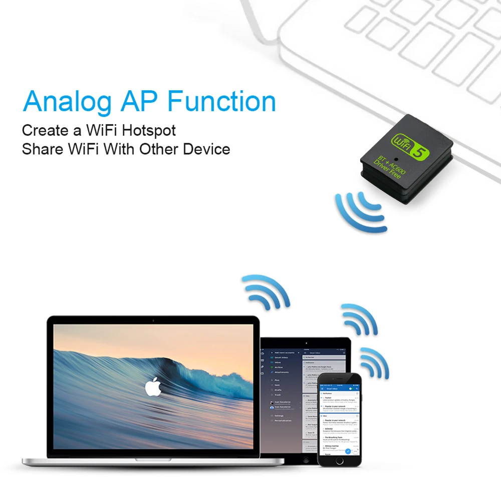 2 в 1Bluetooth 4,2 и Wifi адаптер 600 Мбит/с Wi Fi адаптер 5 ГГц антенна USB Ethernet ПК Wifi ключ AC Wifi приемник Бесплатный драйвер