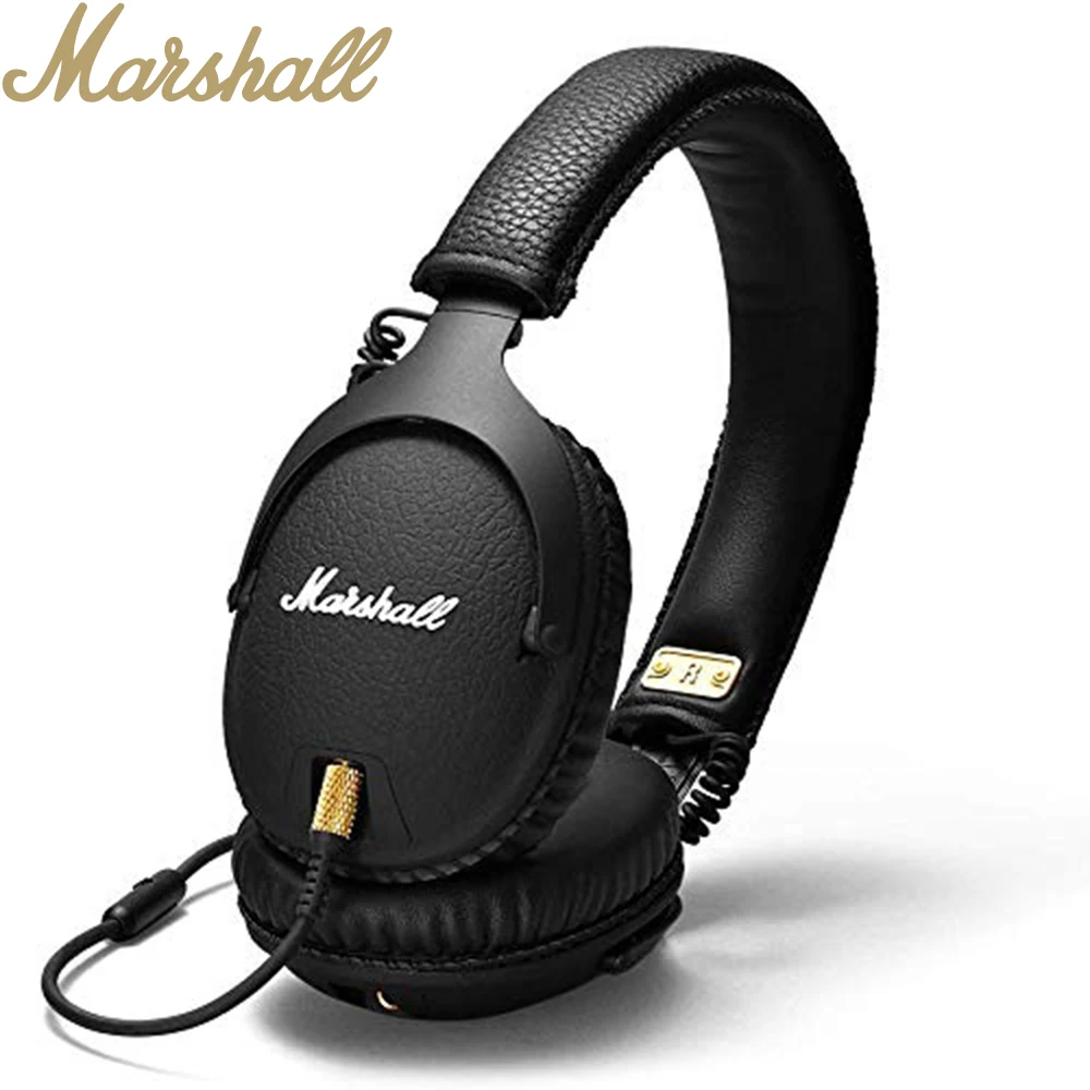 MARSHALL Monitor оригинальные накладные наушники Rock-сабвуфер Проводные Складные Наушники с проводным управлением Фирменная Авторизованная гарнитура